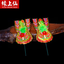 Golden flower Finch tail God flower hanging red worship God for Buddha incense burner flower arrangement golden flower Mark ancestor Wealth God furnace plug-in