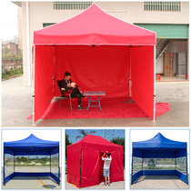 Outdoor awning stalls with cloth tents four-legged canopy four-legged canopy four-corner umbrella folding telescopic rain-proof shrinkage shed