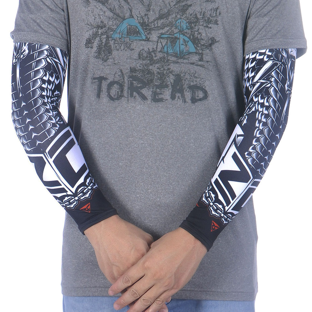 纹身袖套男花臂刺青冰爽袖开车防晒套袖骑行护臂女士夏手臂套