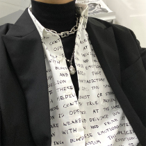 ttt homemade autumn and winter mens and womens black and white turtleneck bottoming shirt trend casual wild cotton knitted sweater long-sleeved T-shirt