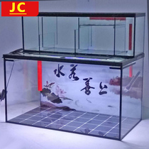 Ultra white fish tank external upper filter cylinder top filter cylinder gold crystal glass fish tank ultra white brocade carp cylinder gold fish tank ultra white vat