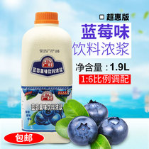 Guangcun concentrated blueberry juice fruity beverage thick pulp 1900ml blueberry juice milk tea shop special raw materials