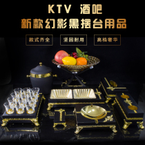 ktv zinc alloy pendulum table supplies nightclub European-style upscale fruit pan fruit tray holder microphone holder metal smoke cylinder