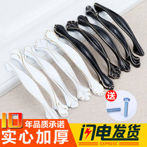 Black handle cabinet door Nordic wardrobe door handle Cabinet door 96 handle cabinet modern simple drawer handle small