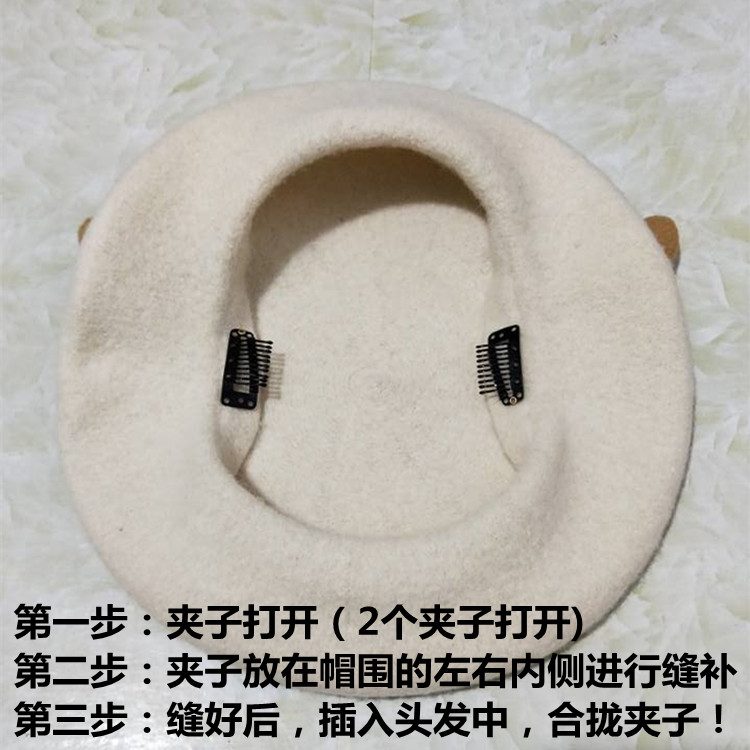 日系森系复古贝雷帽女 秋天 纯羊毛呢可爱鹿角圣诞蓓蕾帽画家帽