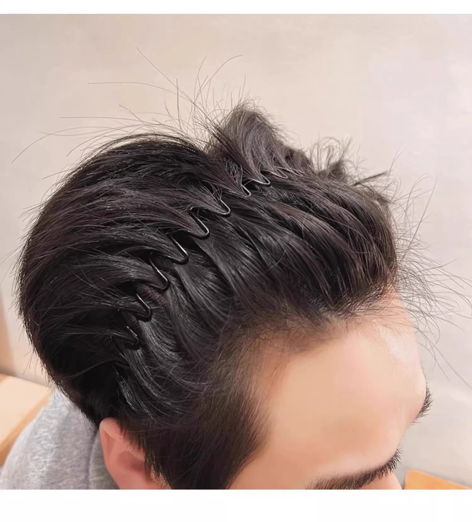 发箍男网红高级感夏天波浪隐形头箍运动刘海碎发发捆洗脸头箍发卡