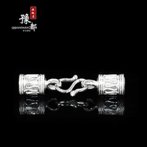 Yudu S925 sterling silver chain buckle rope necklace leather rope buckle silver buckle bracelet buckle leather rope closure buckle