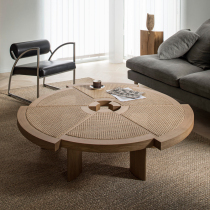 Restaurant small-scale tea table with qian wind designer in the guest room of cassina solid wooden vines in Northern Europe