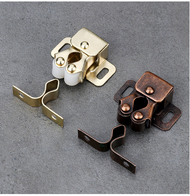 【乐优家】弹簧门扣柜门吸卡式开关夹锁5只