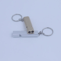 Double holes High frequency outdoor courtship Whistle Lifesaving Whistle emergency Self-high-frequency aluminium alloy Lifesaving Whistle
