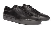 2021 Common Projects black leather lace-up mens casual board shoes