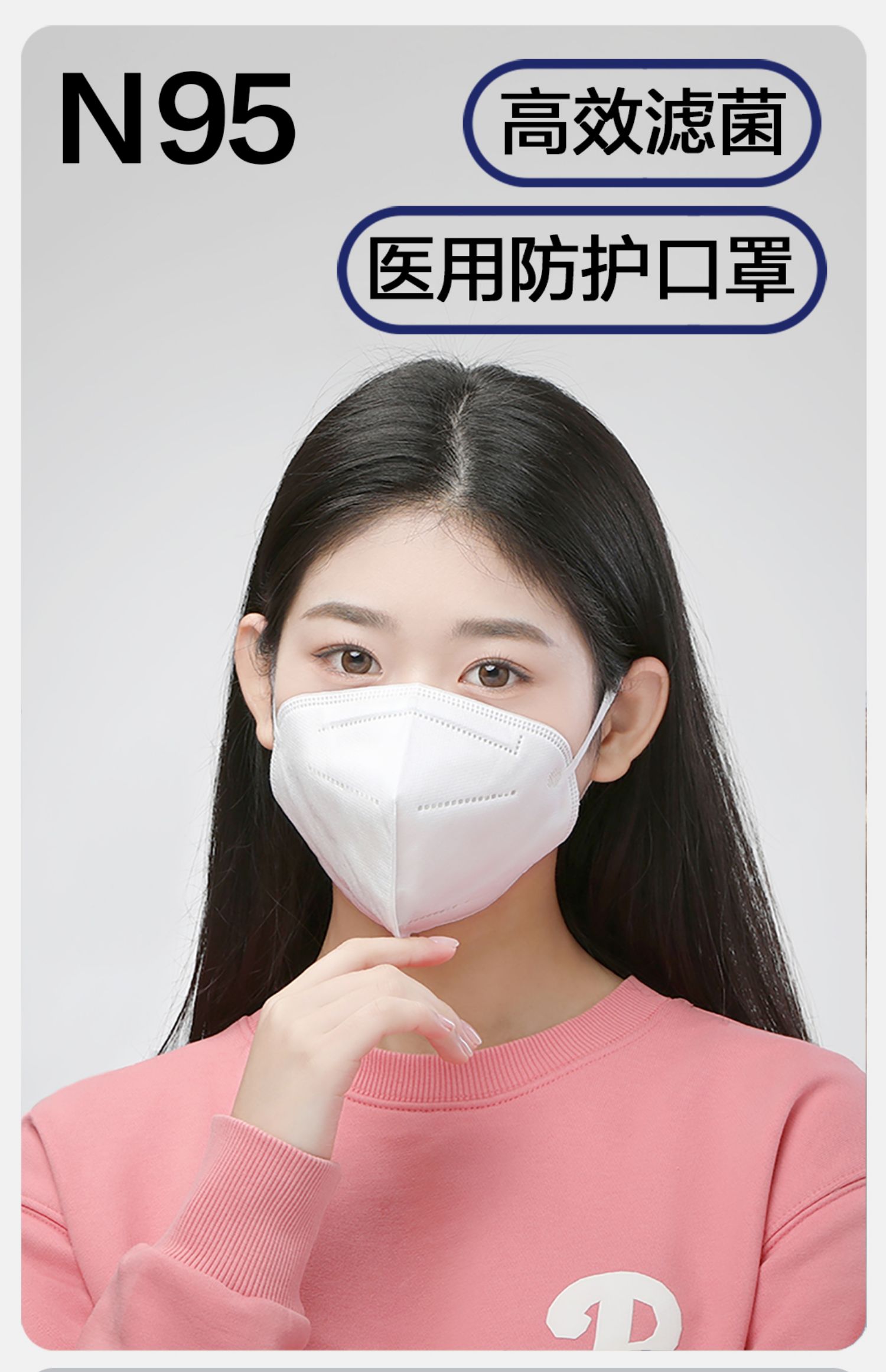 60片医用防护口罩n95型医疗级别口罩官方正品医护防护罩5层加厚