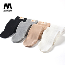 Girls pantyhose spring and autumn thin section baby flesh color leggings Childrens leggings new outer wear black leggings