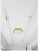 Xin Morning Pleasant Balcony Indoor outdoor lifting clothes hanger white single double bar type top-mounted hand automatic sun drying rod round pole