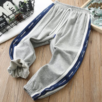 Super handsome new male and female child Leisure CUHK young baby loose foreign air cotton guard pants damp sports long pants