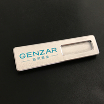 Job number plate Custom hotel Employee card Name Chest Badge made to make delicate metal replaceable aluminum alloy Chest Card