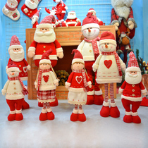 Domain silk Christmas Tree decorations Christmas Cute Creative Snowman Old man Angel Telescopic doll doll
