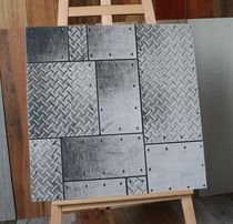 Modern industrial style 600X600 kitchen coffee shop bar restaurant ktv floor tile board Iron non-slip antique tiles