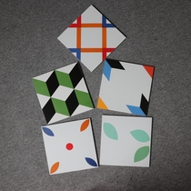Nordic geometric tiles 30X30 kindergarten bathroom wall tiles Living room background flowers Matte non-slip floor tiles