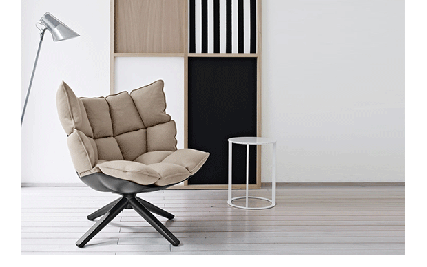 ansuner创意设计师家具 husk armchair/稻壳扶手椅 办公洽谈椅_7折