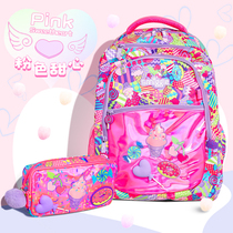 Australian smiggle schoolbag elementary school students 1-3-6 Princess pink double-shoulder bag pen bag penshot box start season