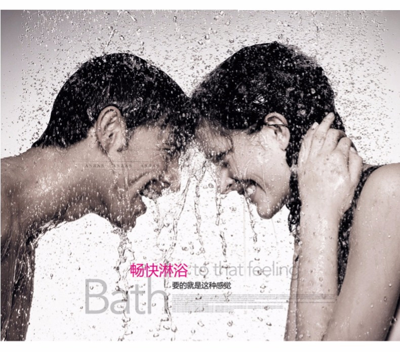 一半用水的超细流超舒适增压花洒德国增压技术超长喷距720旋转洗澡