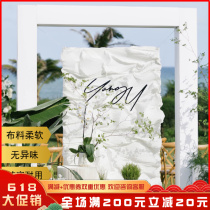 Wedding Props Creamy Creamy Cloth Background Plate Decoration Wedding Hand Knead Wrinkle Cloth Creative DIY Styling Fabric Cloth