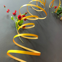 Wedding props soft-fitting shape strip floral design stage ceiling decoration pendant PVC curved ribbon strip