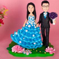 Mud man real pottery custom soft pottery doll doll photo custom pinched portrait doll Couple wedding birthday gift