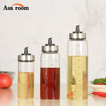 Glass Oil Bottle High Borosilicate Glass Home Vinegar Jug Bottle Seasonings Bottle Transparent Soy Sauce Bottle Suit Straight Barrel Oil Pot