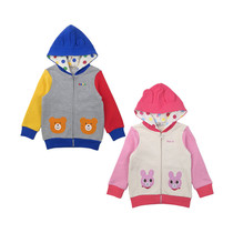 Childrens coat spring and autumn winter warm female baby cartoon coat baby cardigan hooded top boys autumn clothes