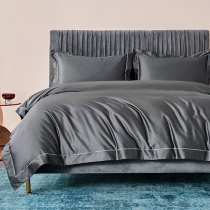 Special high-end 100 cotton tribute satin four-piece cotton quilt cover plain hotel long staple cotton bedding