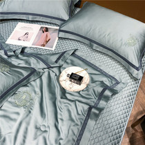 Summer Covered Latex Seat Set Bedding Silky 100 Tencel Thin Suit Air Conditioning Dont Ice Silk Mat Kit