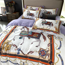 80 of long-staple cotton satin denim cotton digital printing horse pattern jacquard cotton 1 8m bedding