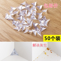 Drawer corner wardrobe Transparent crystal dustproof corner cabinet furniture Silicone corner grain dustproof corner cabinet triangle pad