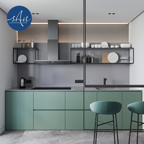 Modern stream bank cabinet custom-made overall open modern simple kitchen European kitchen cabinet custom decoration design