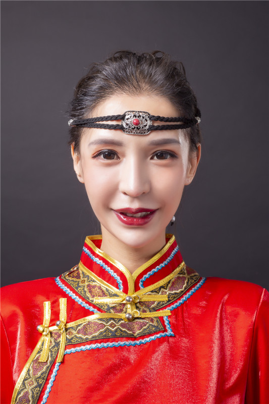 少数民族风男女士蒙古发带头饰手工皮绳头带舞蹈演出蒙古绑带新品