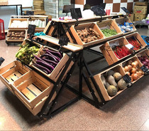 Supermarket Fruit Vegetable Shelving Convenience Store Fresh Shelf Commercial Fruit And Vegetable Racks Shelf shelves Multi-layers Mansheng