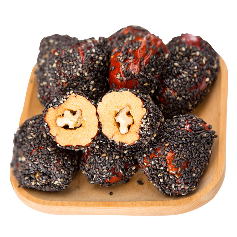 新疆特级大红枣夹核桃仁黑芝麻 500g*2袋