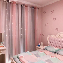 Pink princess style curtain Nordic simple modern bedroom room childrens room shade cloth girl 2020 New