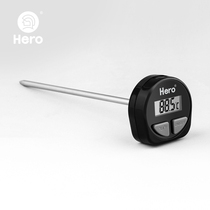 Hero speed digital display electronic thermometer hand brewing coffee milk bubble flower cylinder large screen digital display can hang thermometer