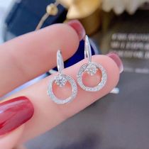 18K Gold Wedding Diamond Earrings Diamond Earrings Diamond Earrings Diamond Earrings Real Drill Naked Drill Ring Designation