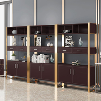 Cabinet bookcase minimalist modern archives Information cabinet locker Leather Bookshelves Fashion Office Cabinet Office Furniture