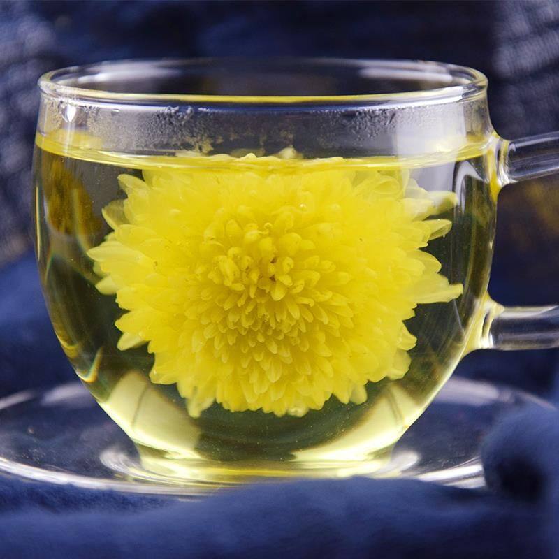 菊花茶徽州皇菊黄山贡菊两朵一杯大菊花茶罐装花茶非金丝菊花茶叶