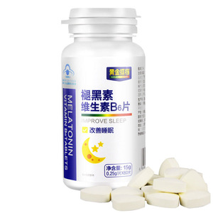 黄金搭档 褪黑素维生素B6片 0.25g/片*60片改善睡眠