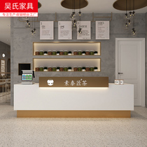 Milk Tea Shop Bar Desk Brief About Modern Dessert Cake Baking Shop Cashier Counter close room Escape Foreground Customize