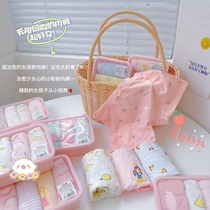 4 strips of spring and summer male and female childrens underwear flat angle pure cotton four-flat corner short pants baby without clamping PP small and large child