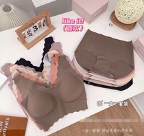 2021 Seasons Sports lingerie Underpants Two sets Suit Womens Unscarred Vest Type without Steel Ring Poly-Woo Bra