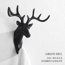 Creative Nordic antler punch-free adhesive hook wall hanging coat hook fitting room door porch wall decoration key holder