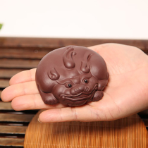 Lixing Purple Sand Tea Darling Pendulum with Nourishing Wealth and Cairou Creative Handmade Boutique handmade boutique toad tea Fun Kung Fu Tea Ware